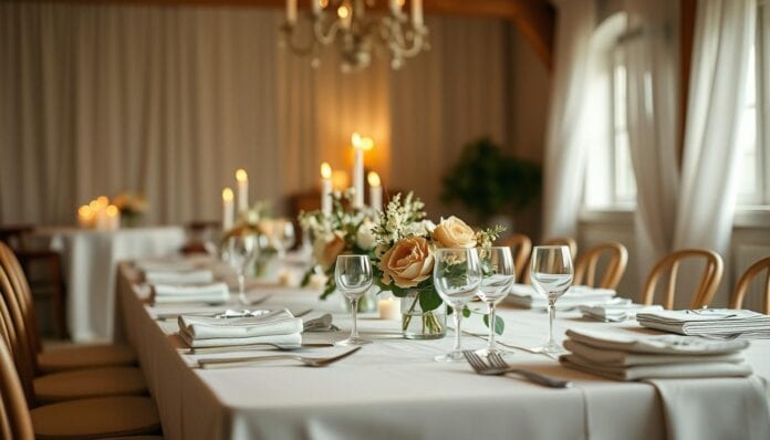 Tischdeko Hochzeit schlicht