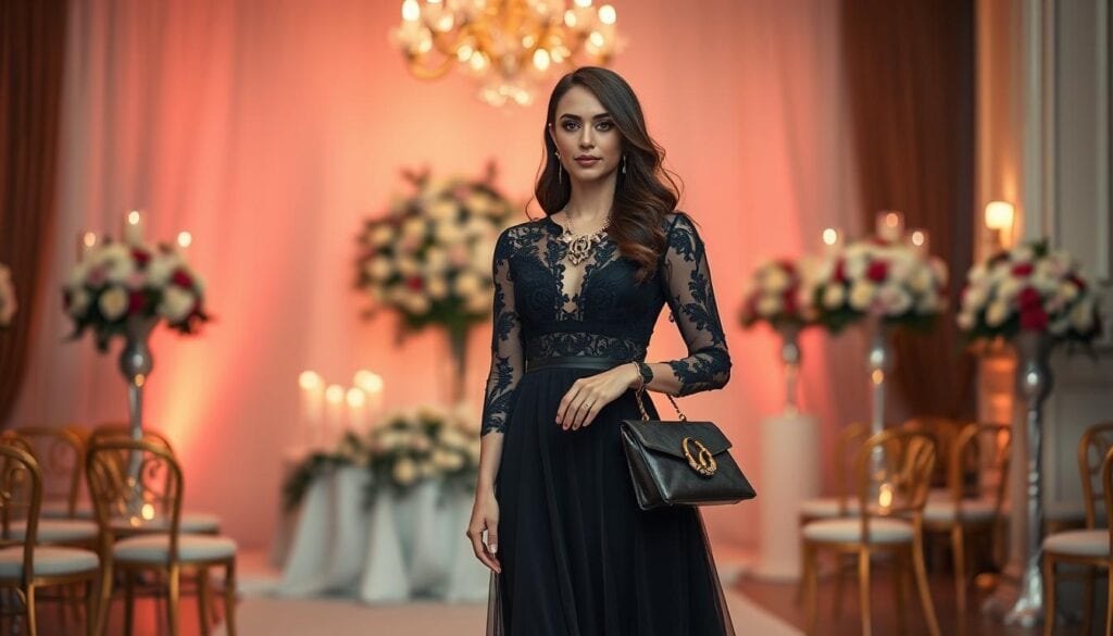 schwarzes Outfit Hochzeit