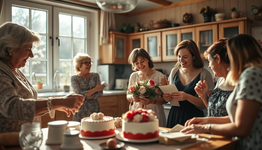 Hochzeitsvorbereitungen mit der Familie