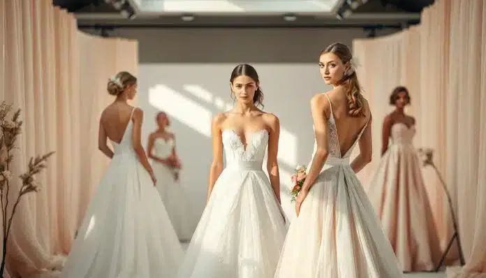 moderne Brautmode für junge Brautpaare