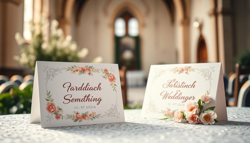 Christliche Hochzeitseinladungen mit Segenswünschen