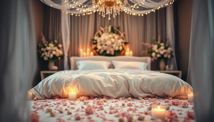 Bett für die Hochzeitsnacht