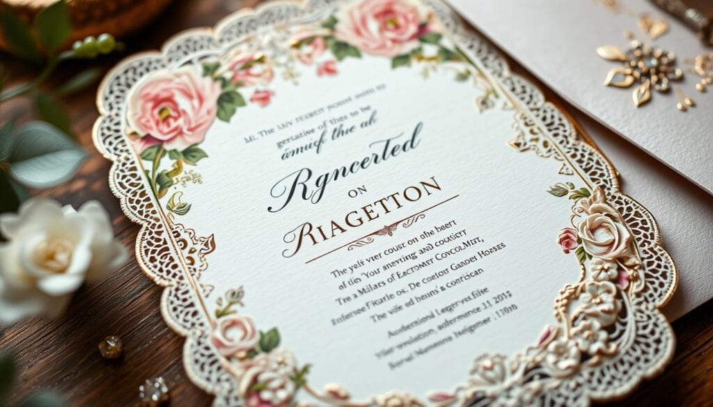 Bridgerton Hochzeit Einladungskarte