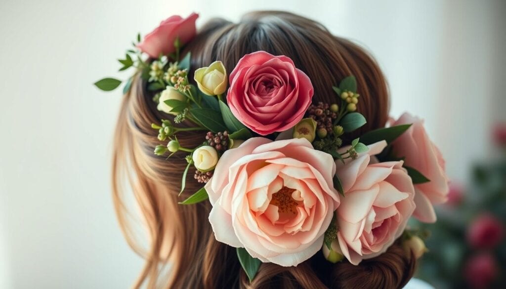 DIY Brautschmuck mit Blumen