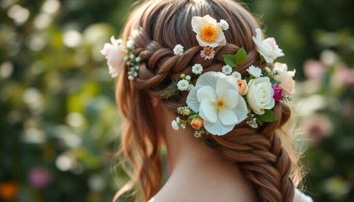 Haarschmuck Hochzeit echte Blumen