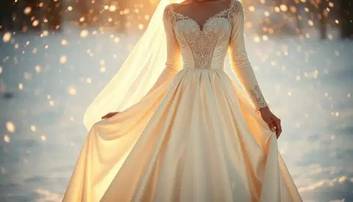 Brautkleid Winter Standesamt