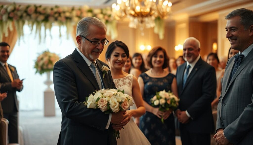 Familienmomente bei der Hochzeit