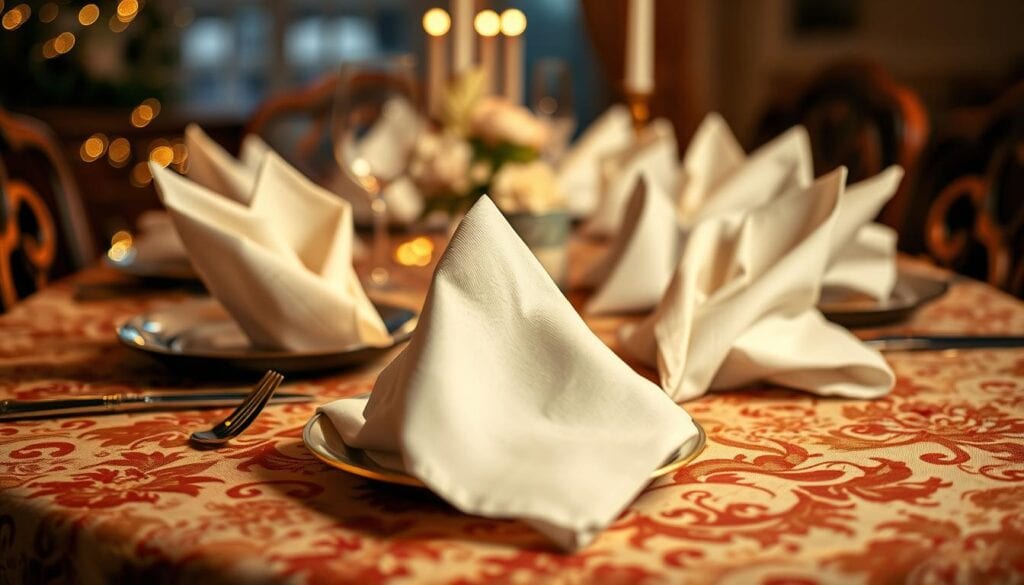 Festliche Tischdekoration Servietten