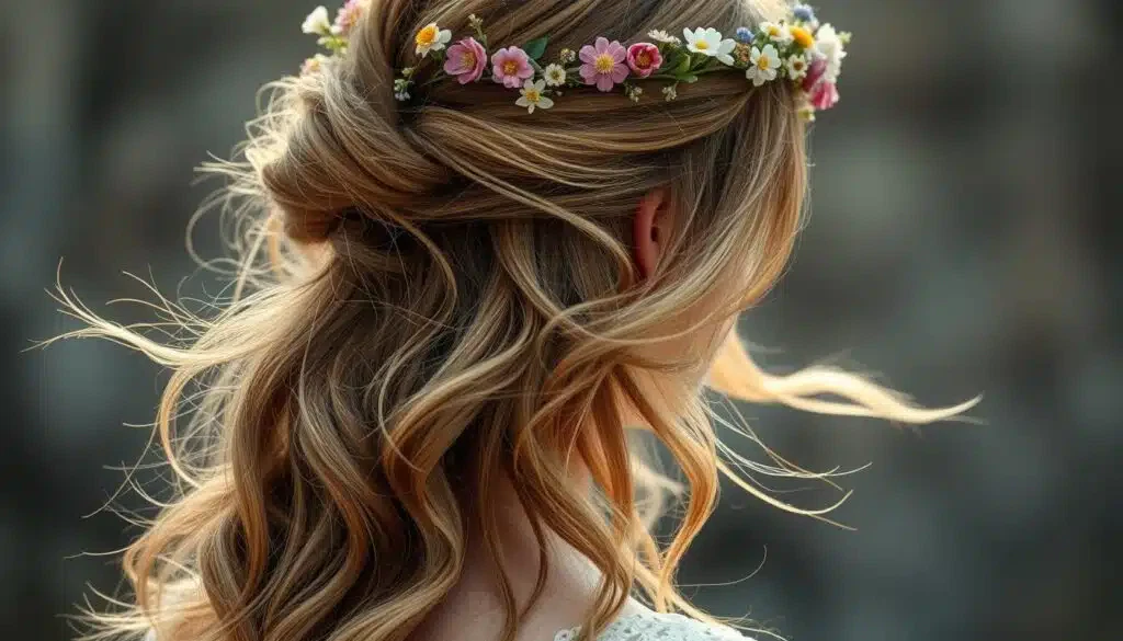 Boho Hochzeitsfrisur Styling-Tipps