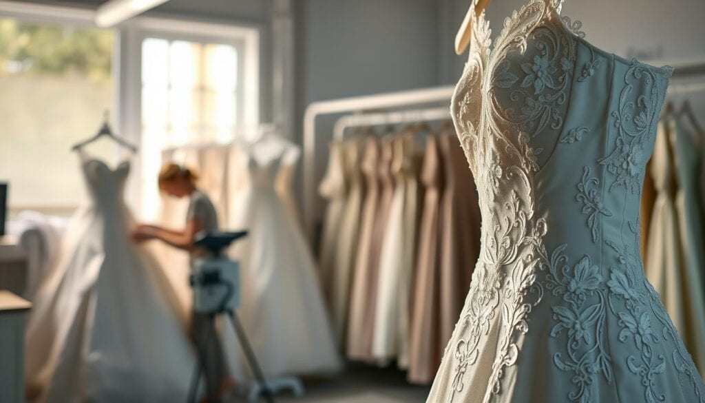 Brautkleid Reinigung Prozess