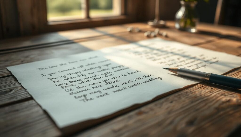 Selbstgeschriebene Hochzeitspoesie Inspiration