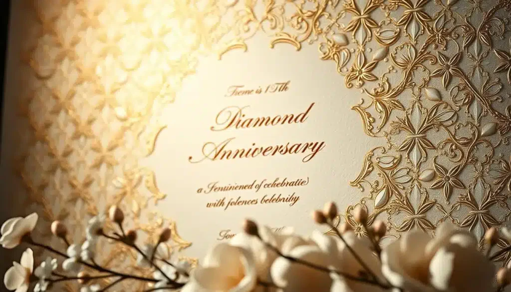 Diamantene Hochzeit Einladungsdesign Diamantene Hochzeit Einladungsdesign