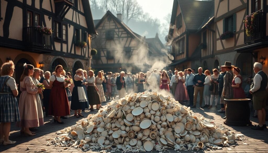 Regionale Polterabend Traditionen in Deutschland