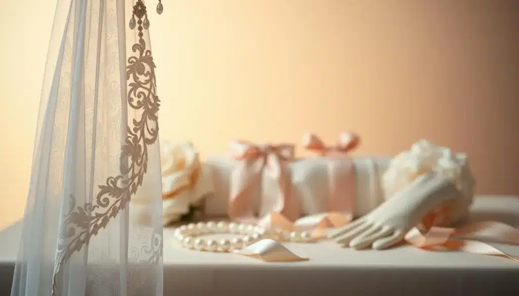 Auswahl der Accessoires Braut 2025