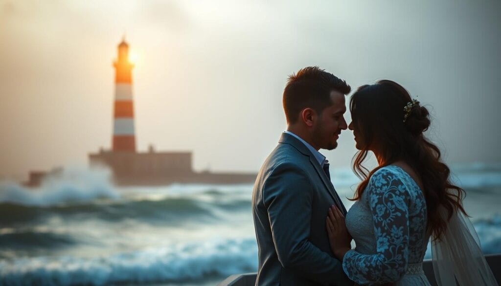 Hochzeitsfotos Leuchtturm