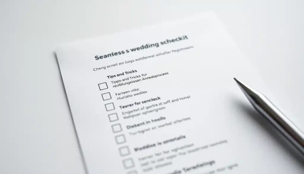 Checkliste für die Eheschließung