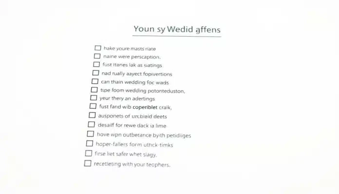 Checkliste nach Hochzeit