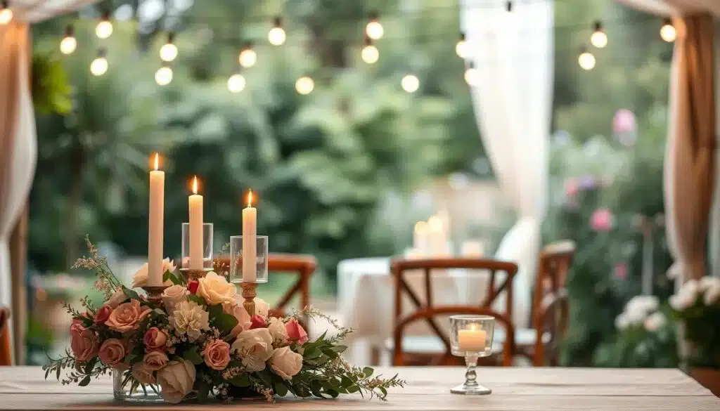 Kreative Dekoration für kleine Hochzeit