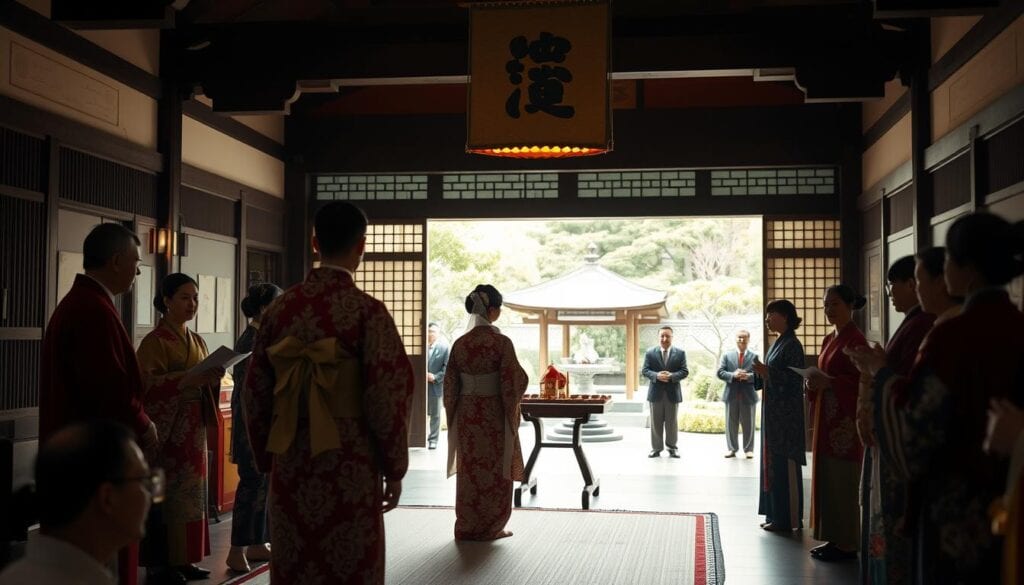 Traditionelle japanische Hochzeitszeremonie