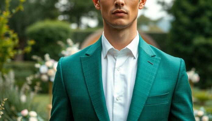 Anzug grün Hochzeit