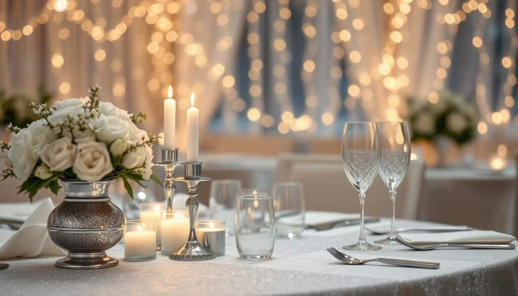 Dekoration Silberhochzeit