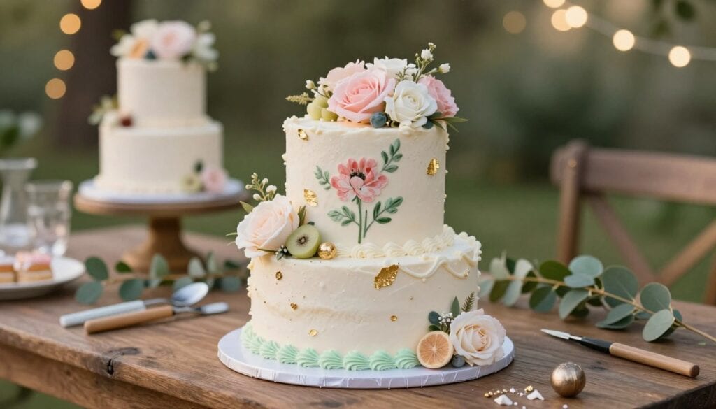 DIY Hochzeitstorte dekorieren