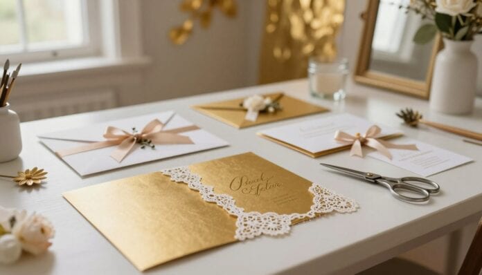 Einladung Goldene Hochzeit basteln