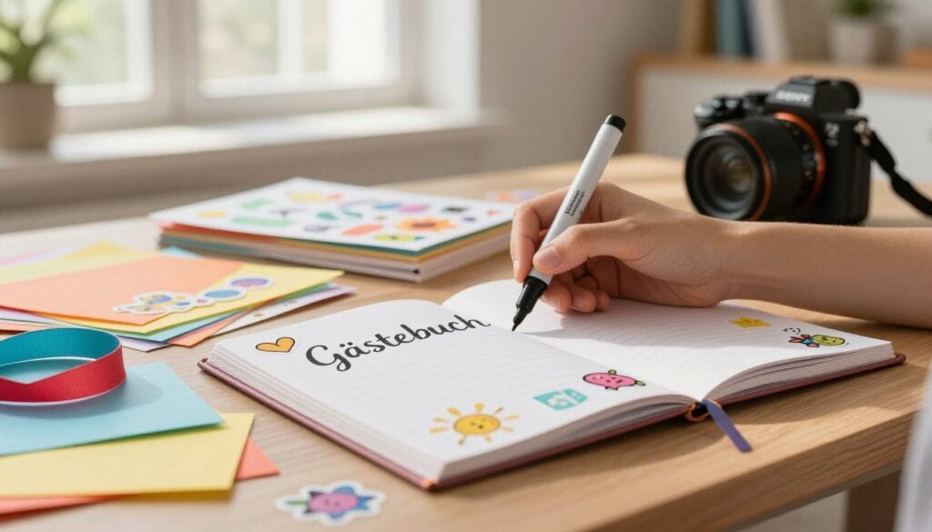 Kreativität mit Materialien Gästebuch