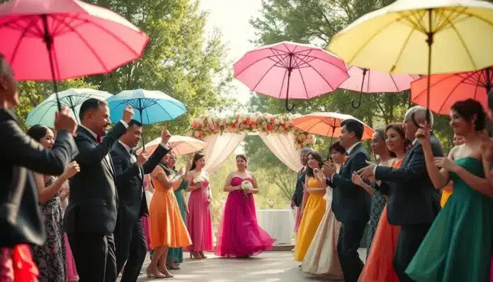 Regenschirmtanz Hochzeit