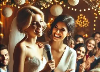 Herzliche Glückwünsche zur Hochzeit: Ideen und Inspirationen Braut und Trauzeugin bei Hochzeitsrede