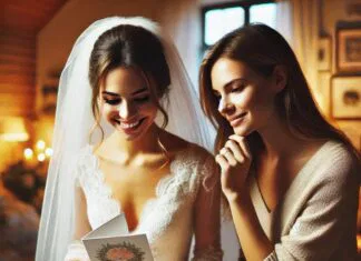 Romantische Zitate für die Hochzeitskarte: Der perfekte Hauch von Liebe und Weisheit Braut und Trauzeugin bei der Auswahl von Hochzeitskarten