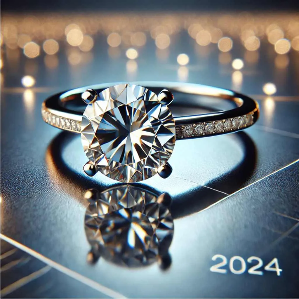 Ein Ehering mit einem Lab-Grown Diamanten
