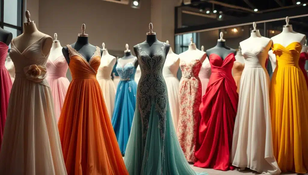 Farbvielfalt festliche Abendkleider