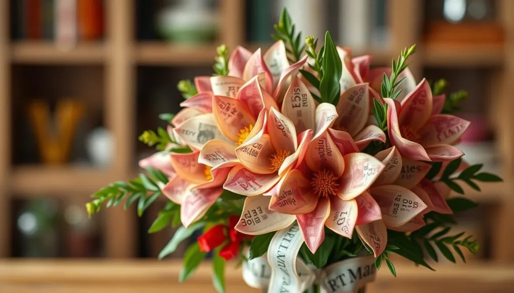 Geldblumen im Blumenstrauß als kreative Geschenkidee Geldblumen im Blumenstrauß als kreative Geschenkidee