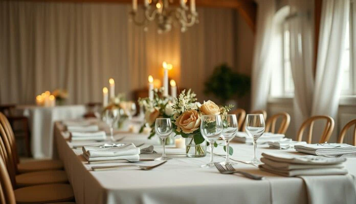 Tischdeko Hochzeit schlicht