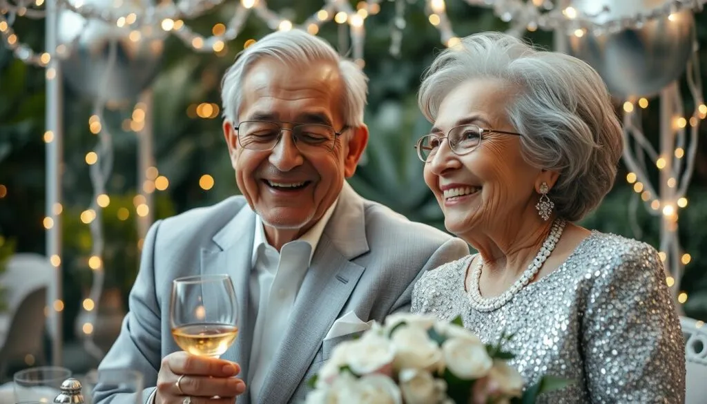 Silbernes Hochzeitspaar Silbernes Hochzeitspaar