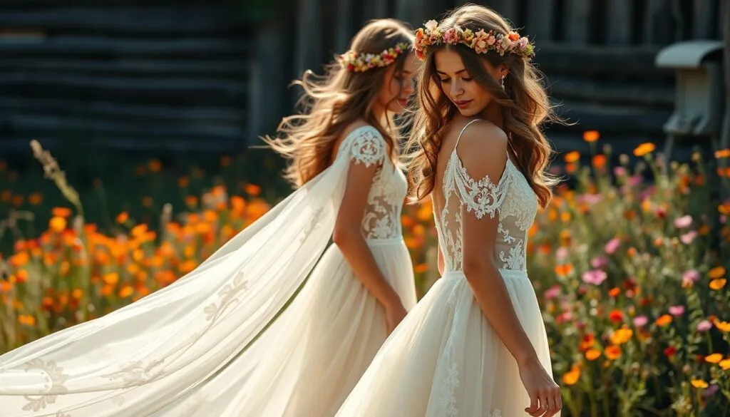 Boho-Chic Hochzeitskleider 2024