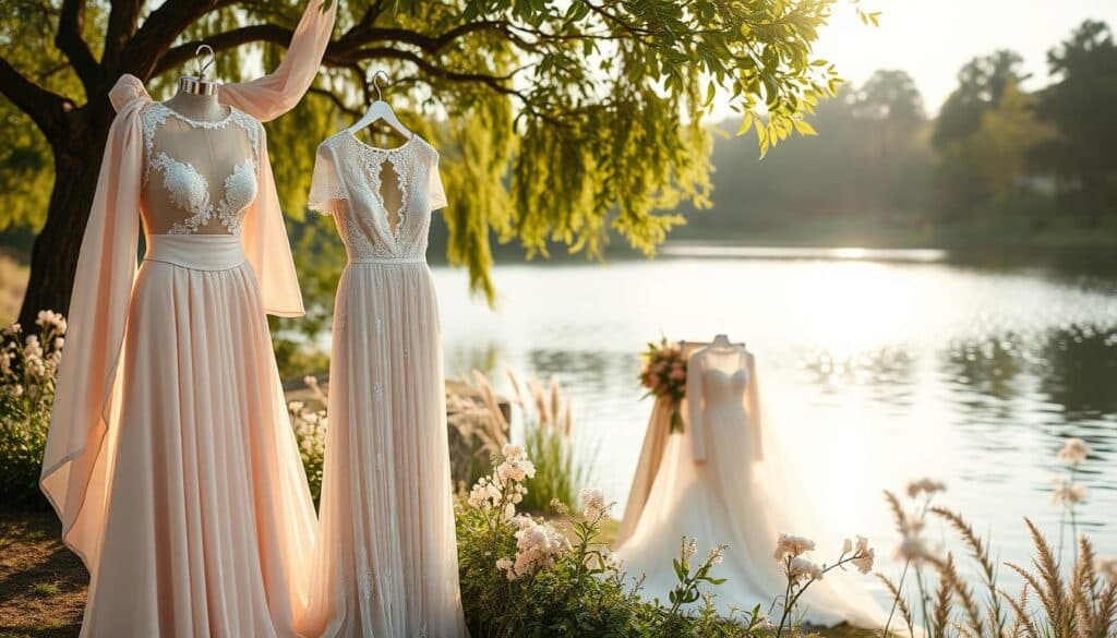 Hochzeitsoutfits am See