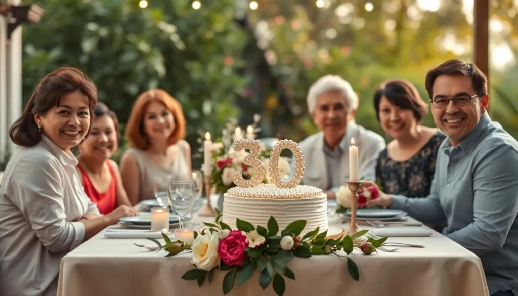 Perlenhochzeit Familienfeier