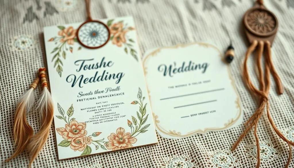 Boho Hochzeitseinladungen Design