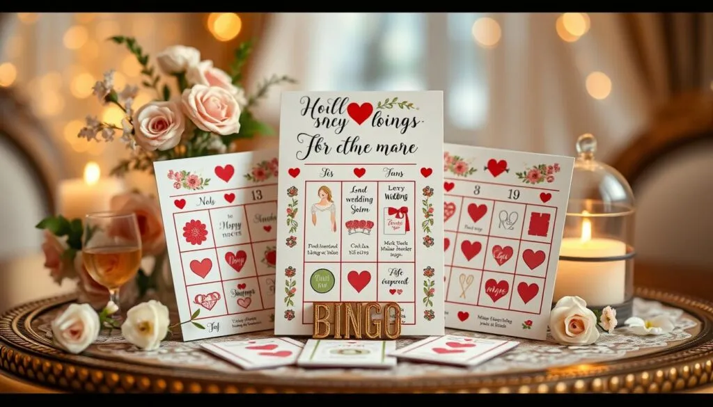 Hochzeitsbingo Spielkarten