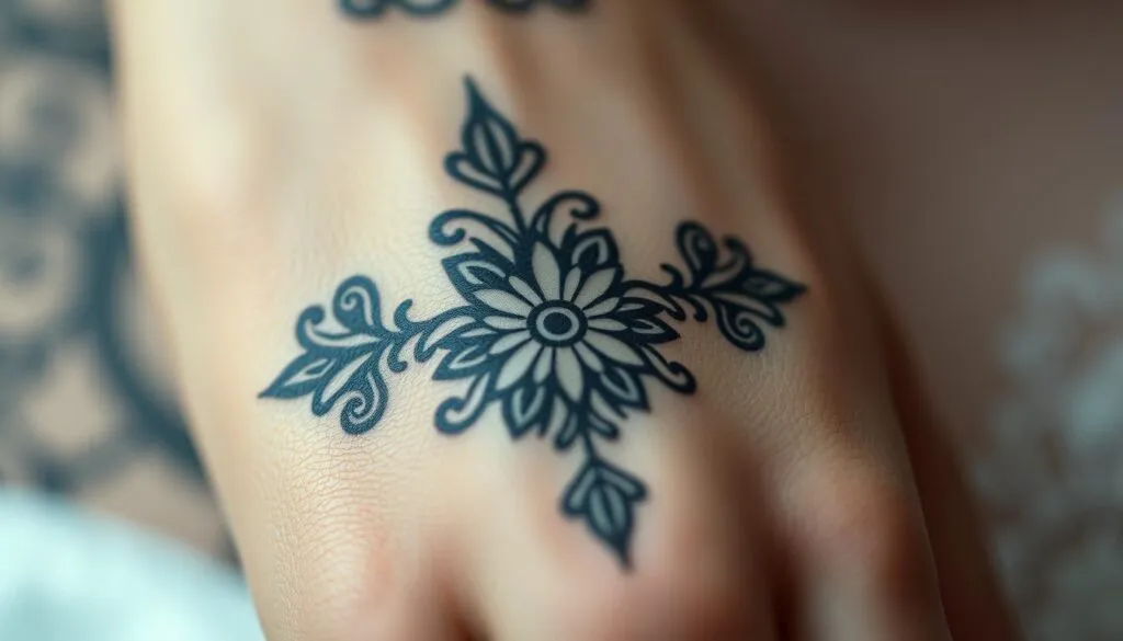 Modernes Ehering Tattoo Design