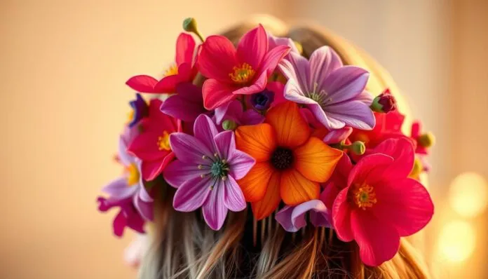 Haarkamm Blumen selber machen