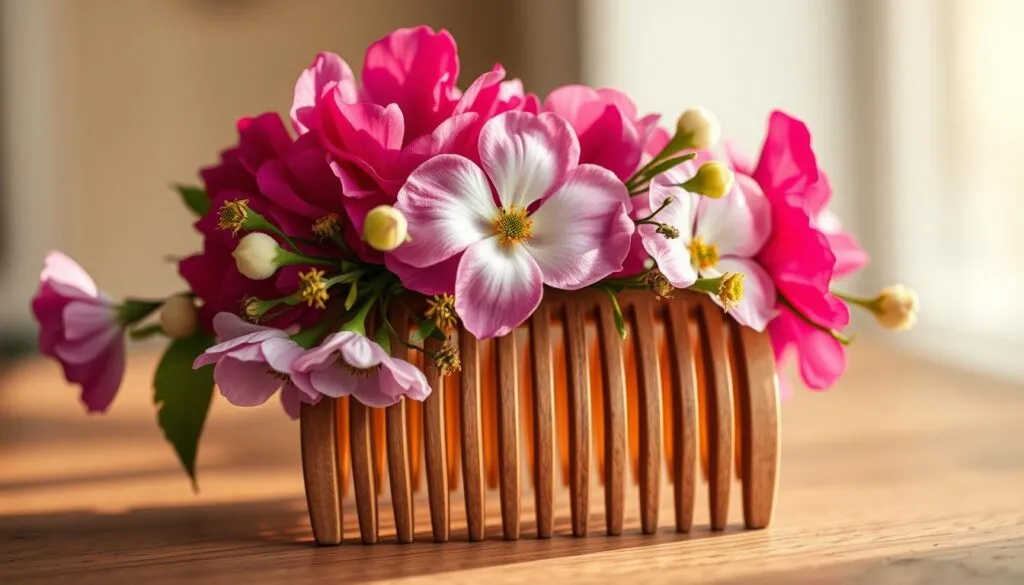 Pflege von Blumen-Haarkämmen Pflege von Blumen-Haarkämmen