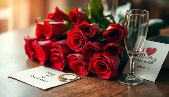 Rosenhochzeit Geschenk