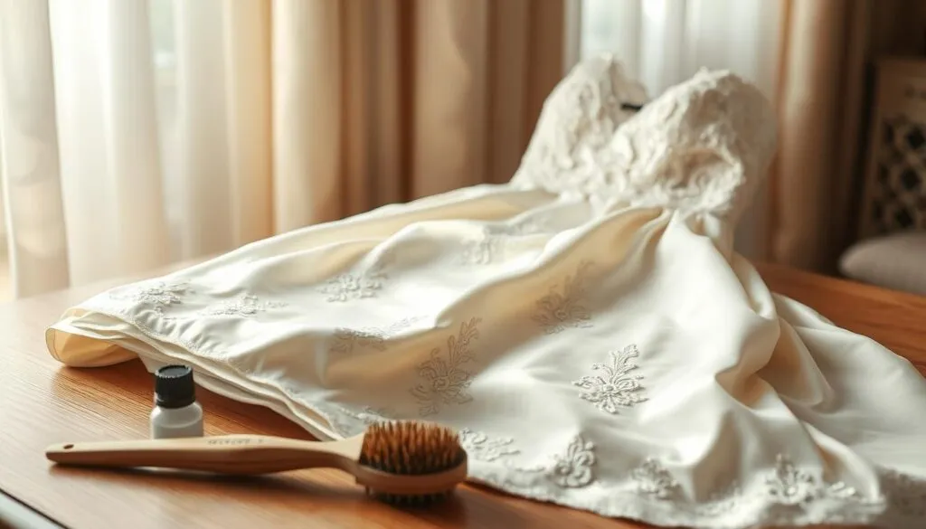 Brautkleid Pflege vor der Reinigung
