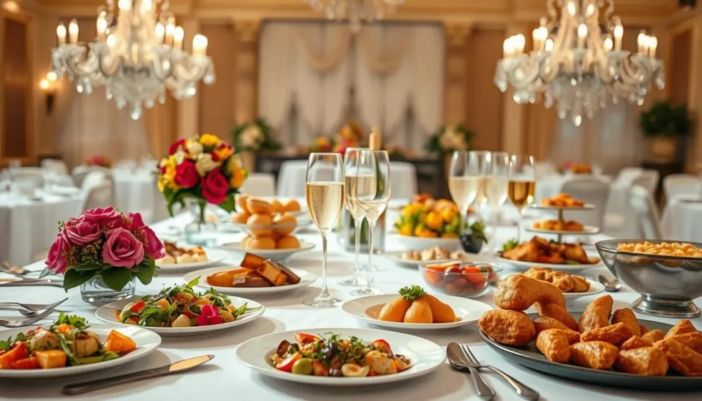 Hochzeitsessen und Getränkeauswahl Hochzeitsessen und Getränkeauswahl