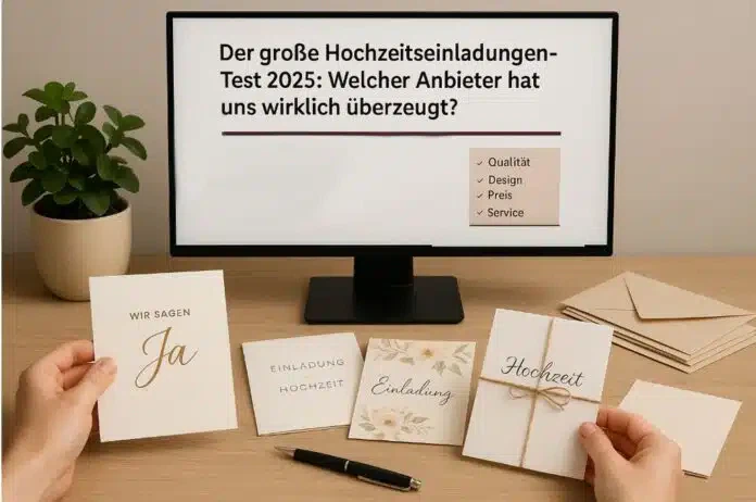 Hochzeitseinladungen Test 2025