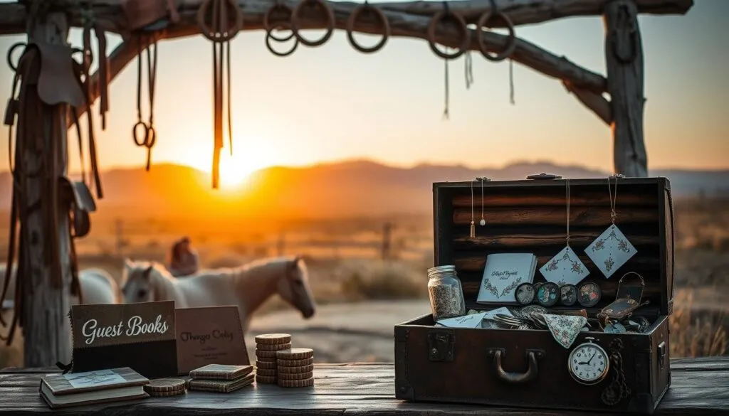 Hochzeitsgeschenke und -andenken im Western-Stil