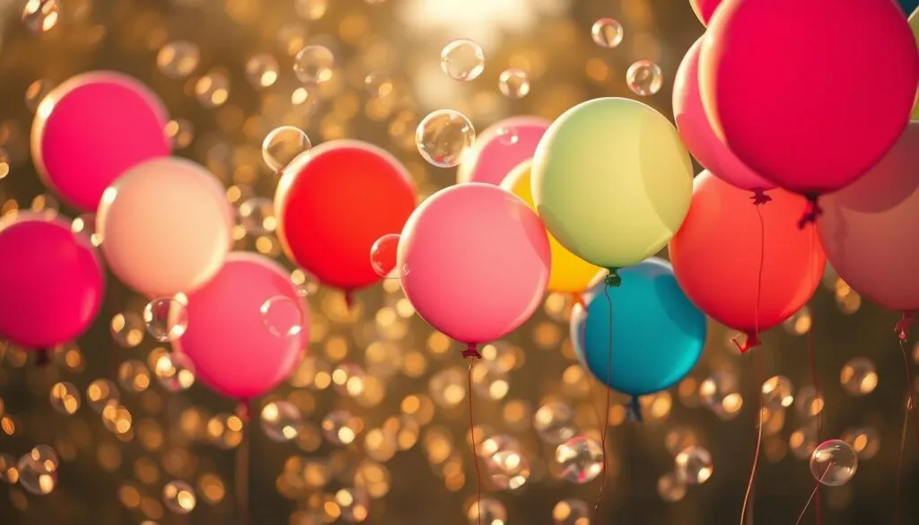 Heliumballons und Seifenblasen Heliumballons und Seifenblasen